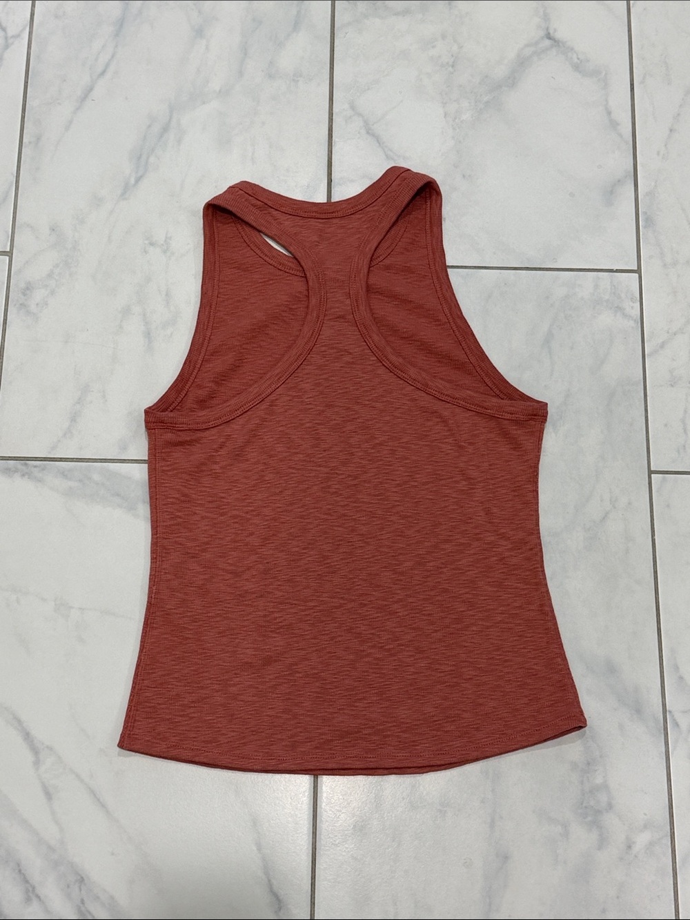 Vuori Ribbed Tank Top in Rust - Picture 2 of 8